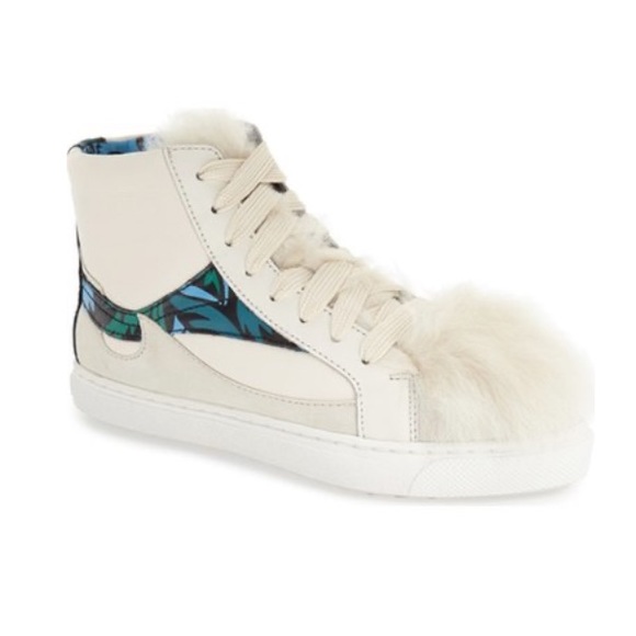 Coach Shearling Pointy Toe Sneakers - Picture 1 of 6